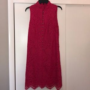 Hot pink lace dress